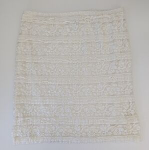 Max Studio White Cream Lace Mini Skirt Vintage